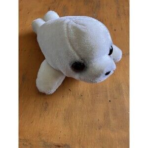 Sea World  White Harp Seal Cub Plush Stuffed Animal 8 in